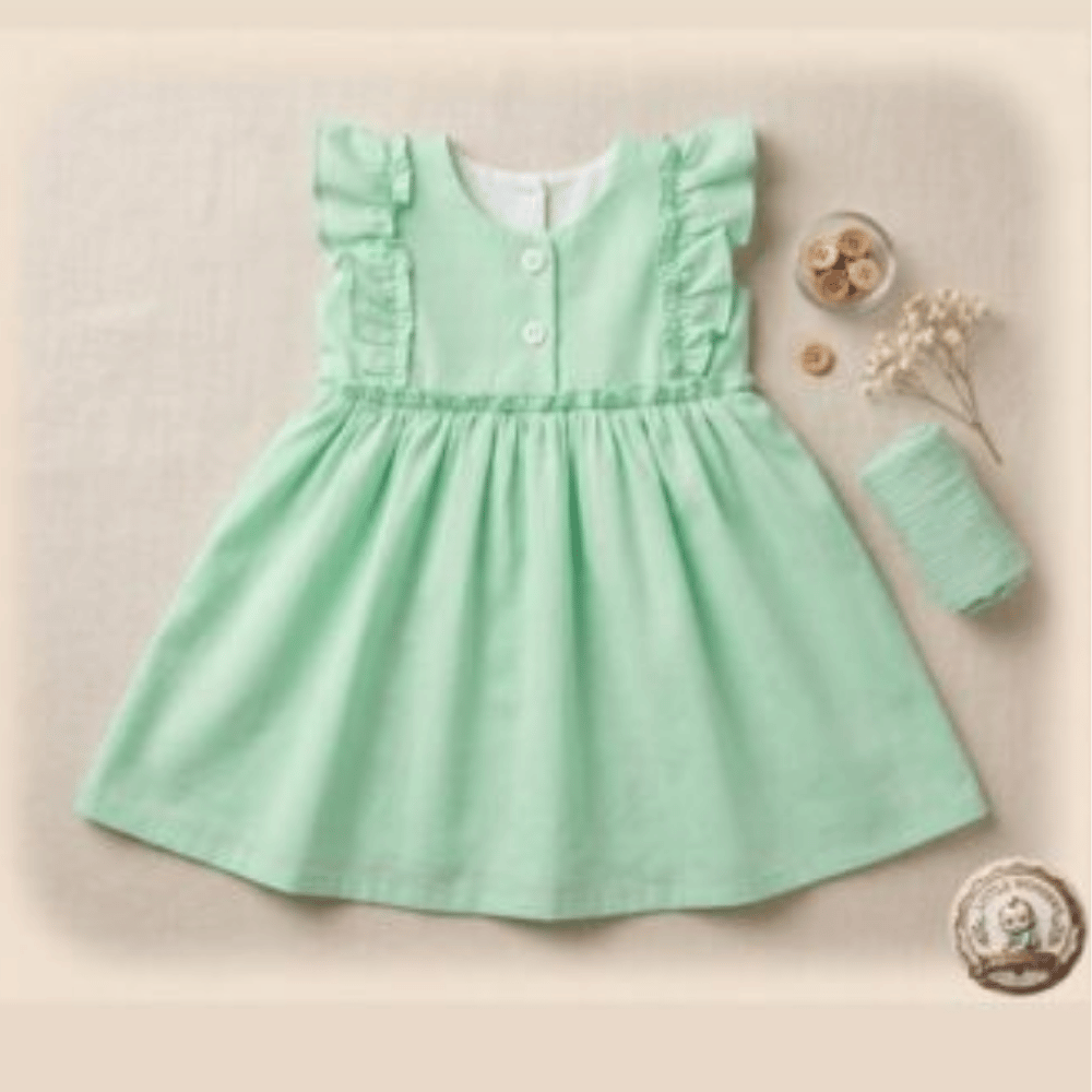Girls Casual Muslin Frocks