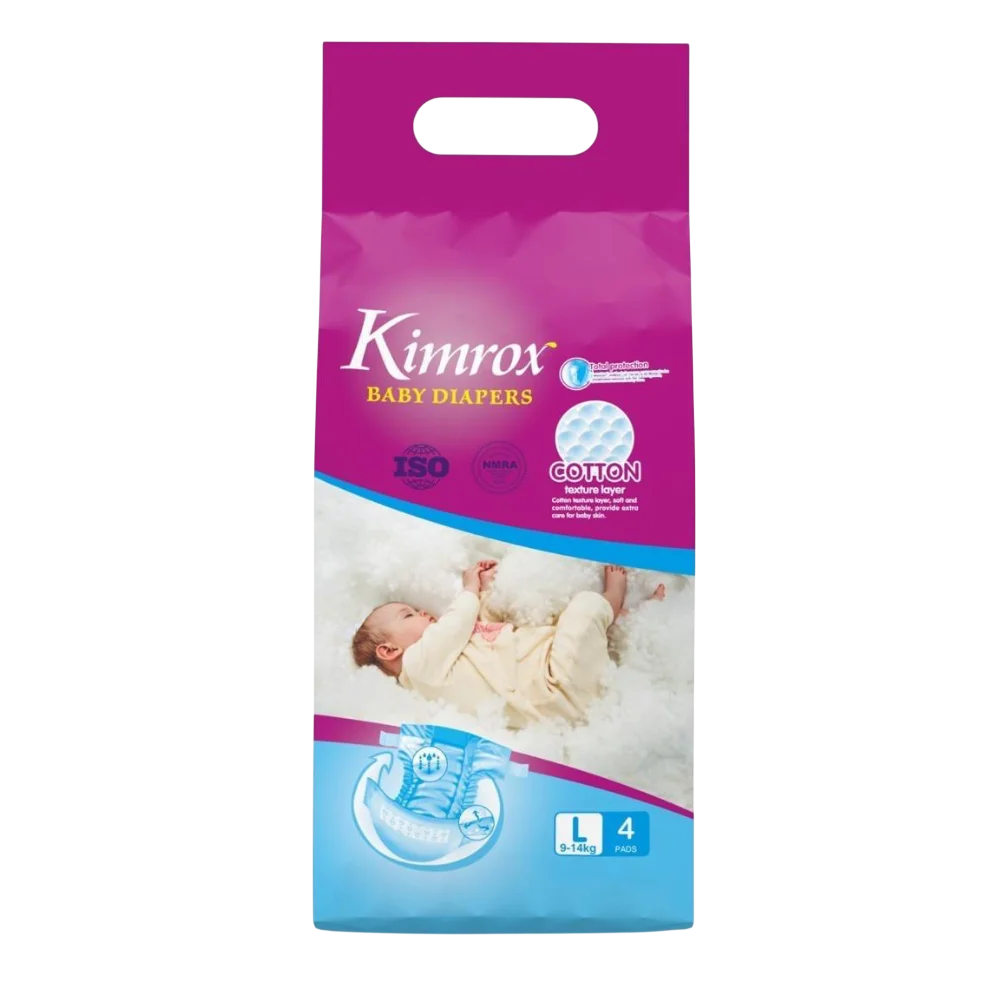 Baby Tape Diapers 4pcs Large (9 Kg-14 Kg)