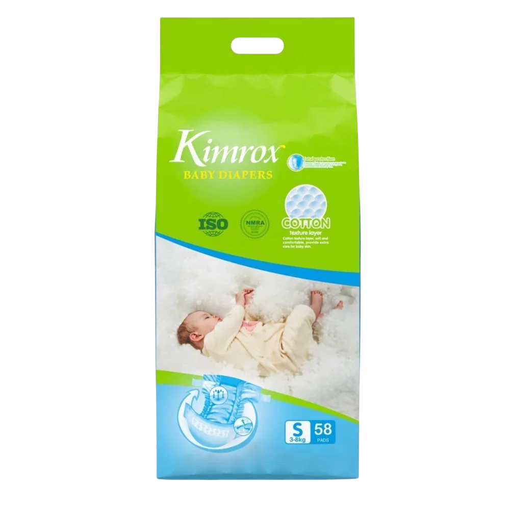 Baby Tape Diapers 58pcs Small (3 Kg-8 Kg)