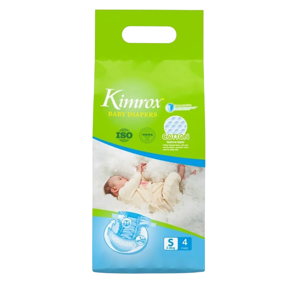 Baby Tape Diapers 4pcs Small (3 Kg-8 Kg)