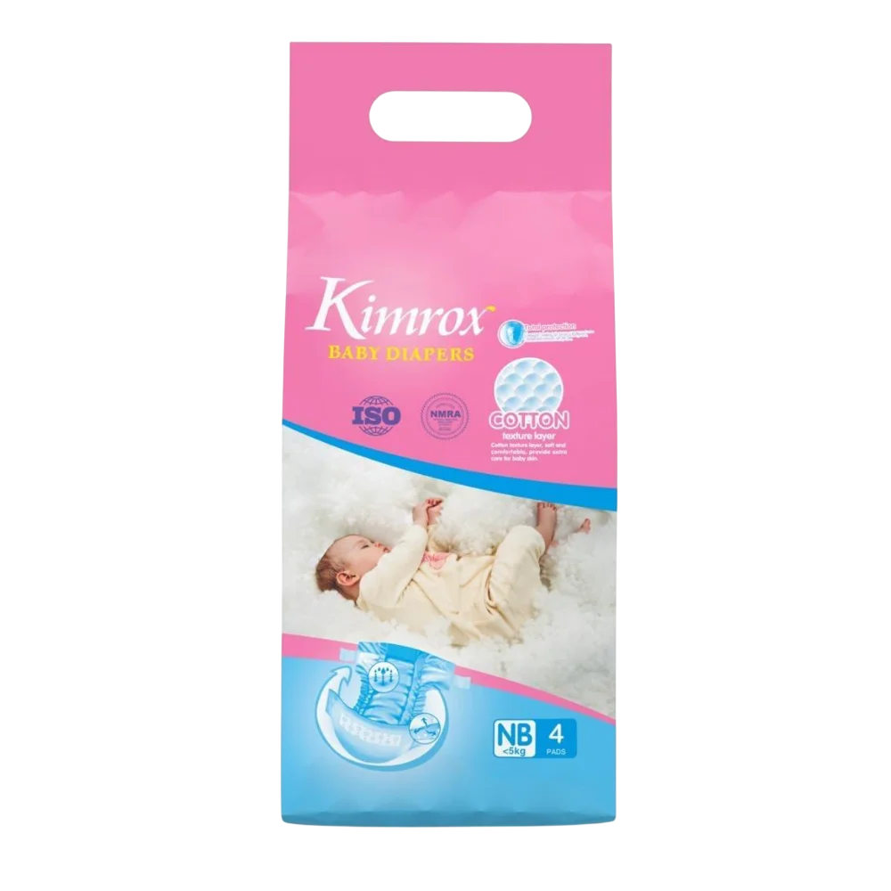 Baby Tape Diapers 4pcs New – Born (Up to 5 Kg)