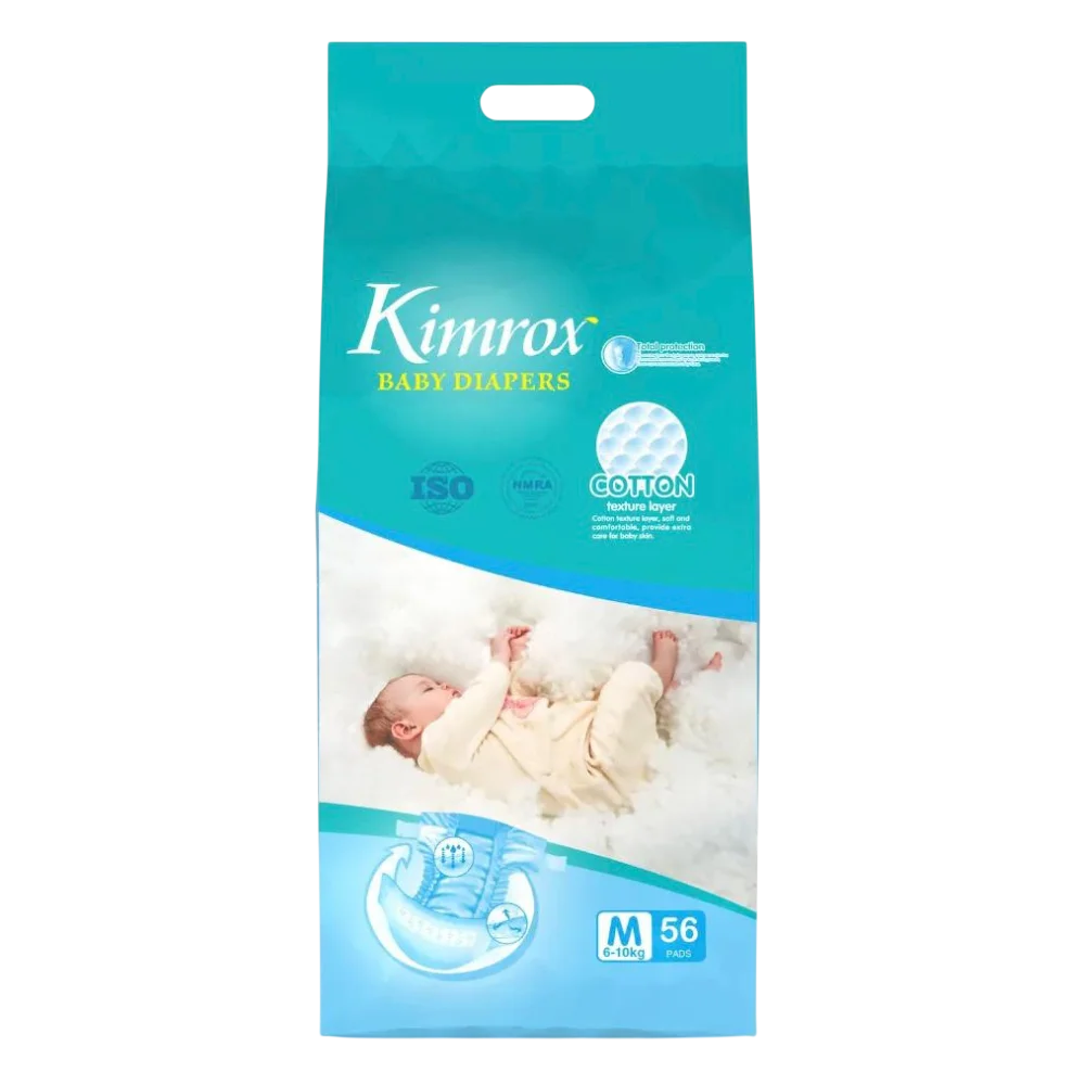 Baby Tape Diapers 56pcs Medium (6 Kg-10 Kg)